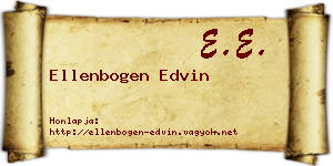 Ellenbogen Edvin névjegykártya